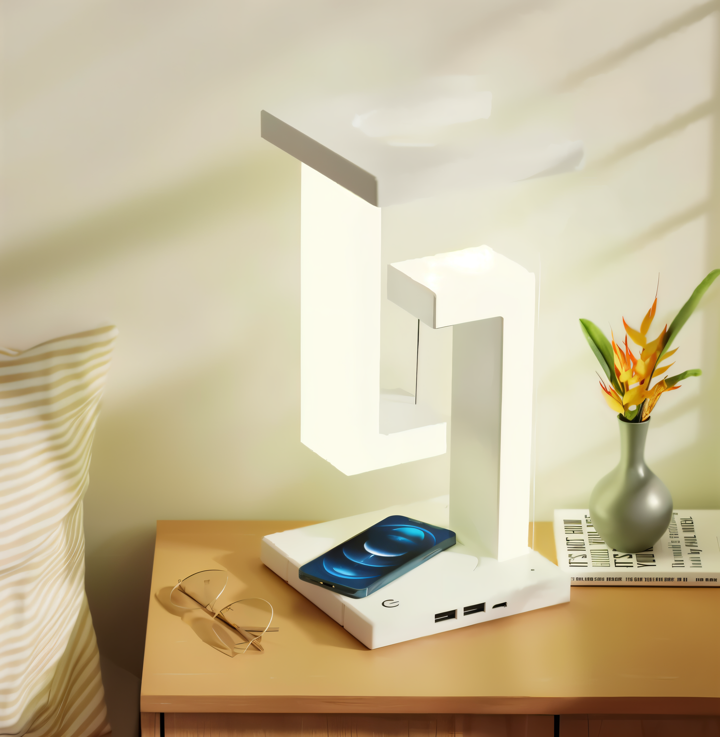 Floating Wireless Charging Lamp